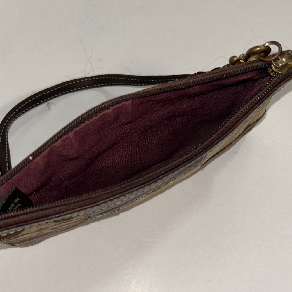 Coach Patchwork Leather Wristlet - Picture 10 of 11